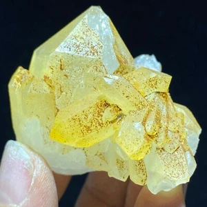 82g Natural Yellow Translucency Crystal Cluster Mineral Specimen/FuJian - Picture 1 of 7