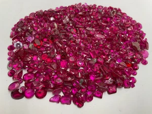 600 Carats Mixed Loose Ruby Gemstones Lot – From Scrap Gold & Silver Jewelry - Picture 1 of 7