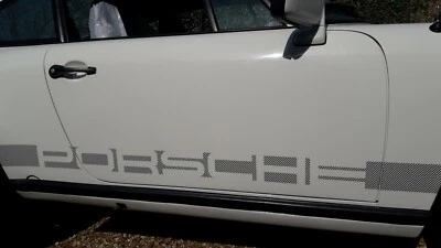Porsche 911 Side Vinyl Decal Pair, Special Order 'Black Hatched' Option 1974-'77 - Image 1 of 4