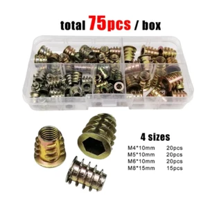 Threaded Insert Nut E-NUT wood insert nut Furniture Hexagon Socket Head - Picture 1 of 4