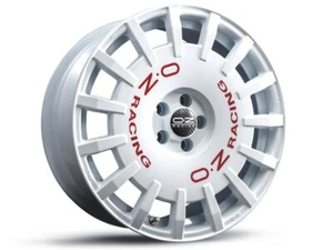 Cerchio in Lega OZ Rally Racing 8x17 ET35 PCD 5x100 Race White Red Lettering - Imagen 1 de 2
