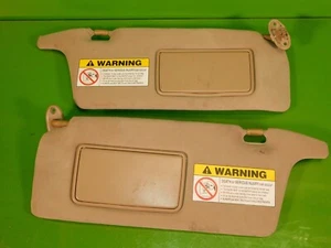03-05 Civic hybrid OEM sun visors blockers guards shields left right tan SET - Picture 1 of 6
