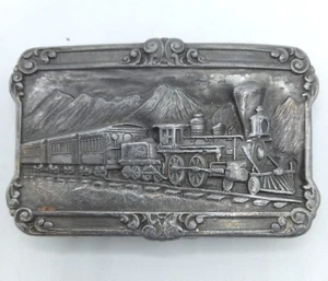 Vintage Siskiyou Buckle Co. Belt Buckle 1984 Locomotive Train Engine  L1i - Imagen 1 de 8