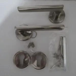 Türdrücker Drückergarnitur mit Rosete inklusive Eurozylinder 60 mm - Bild 1 von 7