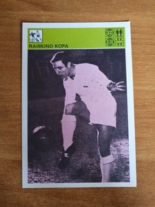 Trading card football soccer Raymond Kopa France World of sport Yug 1981