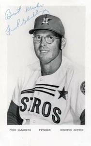 FRED GLADDING HOUSTON ASTROS SIGNED 4X6 POSTCARD W/ COA - Picture 1 of 1