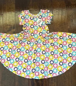 *NWT* DotDotSmile Size 5/6 Colorful Circles Cap Sleeve Dress - Picture 1 of 6