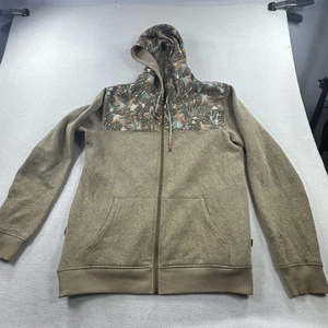 Howler Bros Hoodie Mens Medium Brown Full Zip Shaman Sweatshirt Printed Yoke - Picture 1 of 16