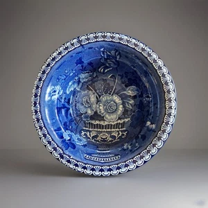 Außergewöhnliche antike georgianische Transferware Waschschüssel, botanische Urne/Vase, um 1820 - Bild 1 von 13