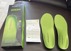 Superfeet All-Purpose Support High Arch Insoles Green Size D M 7.5-9 W 8.5-10 - Picture 1 of 10