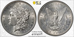 1883 S Morgan Silver Dollar $1 PCGS AU 55 (GORGEOUS PQ Premium Quality!) - Picture 1 of 6
