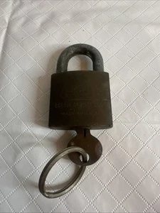 Vtg Corbin Cabinet Lock CCL w/ Original Key Metal Hardened USA 2A36485 Read - Picture 1 of 8