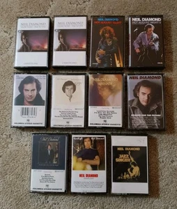 LOOK! 👀 Rare/Vintage Neil Diamond Cassette Tapes Hot August Night Jazz Singer - Picture 1 of 4