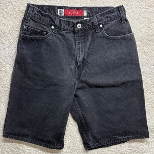 Vintage 90er Levi's Silver Tab lose schwarz Denim Jeans Shorts Jorts 32 Taille - Bild 1 von 5