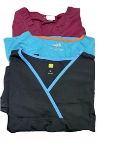 3 Scrub Tops Size XL Dickies, Code Happy Great Quality And Condition - Picture 1 of 13