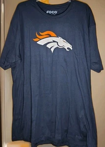 Denver Broncos NFL Team Mens Blue Graphic Short Sleeve Shirt, Size XXXL FOCO NEW - Picture 1 of 4