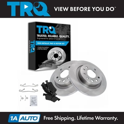 Kit de pastillas de freno trasero y rotor TRQ para Saab 9-3 2004-2011 Foto 1 de 4