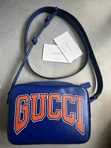 Gucci 773190 Camera Small Crossbody Dragon Bag Blue Orange 19592G - Picture 1 of 7