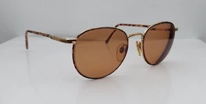 Vintage Brooks Brothers B.B.155 1013 Tortoise Gold Oval Sunglasses FRAMES ONLY - Picture 1 of 5