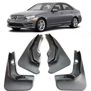 Genuine Mud Flaps Splash Guards For 2007-2014 Mercedes Benz C Class Sport Saloon - Picture 1 of 7