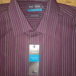 Mark & Spencer Tailering Easy Iron Long Sleeve Shirt NEW WITH TAGS  SIZE 41/16 - Picture 1 of 9