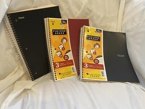 3 - Fünf Sterne Spiral Notizbücher, 3 Fächer, breites liniertes Papier, 150 Seiten 10-1/2 Zoll x 8 Zoll - Bild 1 von 4