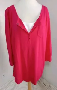 Fashion Bug TOP plus size 1X Red - 3/4 sleeves NWT - Picture 1 of 13