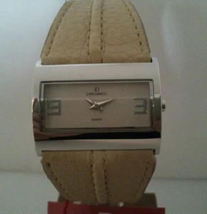 Woman watch Dani Danicci camel leather strap and stainless steel case 3 atm - Picture 1 of 4