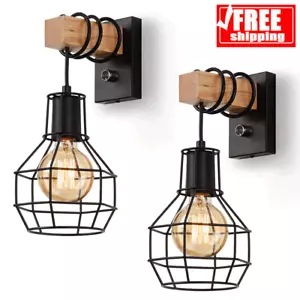 Modern Vintage Retro Industrial Rustic Sconce Wall Light Lamp Fitting Fixture UK - Picture 1 of 8