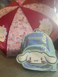 Cinnamorroll And Hello Kitty . Perfect Combo Hello Kitty Umbrella And Tiny Bagpa - Picture 1 of 3