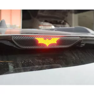 3Pcs/Set 3D Batman Carbon Fiber Stickers Brake Tail Light Decals Car Accessories - Foto 1 di 12