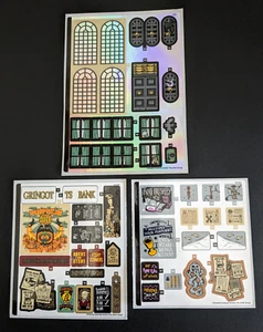 NO BRICKS! Lego Harry Potter 76417 Gringotts Bank - All 3 Sticker Sheets Genuine - Picture 1 of 4