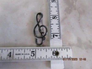 Vintage Sterling Silver Music Note Brooch Pin - Picture 1 of 4