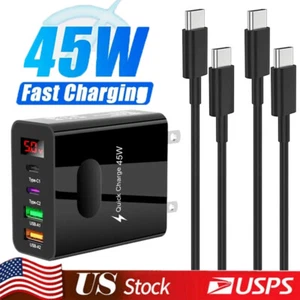 45W Fast Charging USB Type C Wall Charger For Samsung S25 S24 S23 Ultra S21FE 5G - Picture 1 of 17
