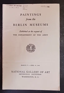 Paintings from the Berlin Museums Dept of Army 1948 National Gallery DC catalog - Imagen 1 de 6