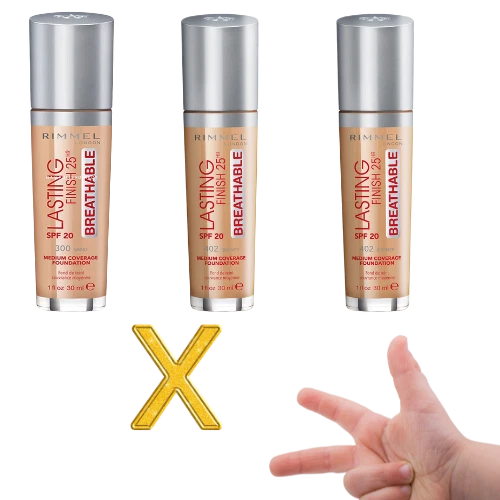 3x RIMMEL LASTING FINISH 25HR BREATHABLE FOUNDATION 30ML - CHOOSE SHADE FROM - Image 1 of 1