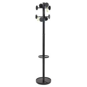 Alba Stan3 Coat Stand 8 Pegs Black PMSTAN3 N - Foto 1 di 1