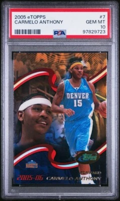 2005-06 Topps eTopps POP 1 Carmelo Anthony W/Certificate  #7 Nuggets /1000 - Image 1 of 2