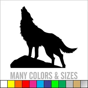 WOLF HOWLING Moon Silhouette Car Truck Decal Sticker Die Cut - Many Colors/Sizes - Bild 1 von 15