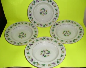 4 Noritake China Tokay (5168) * 1/4"  Rim Soup Bowls- Japan - Imagen 1 de 3