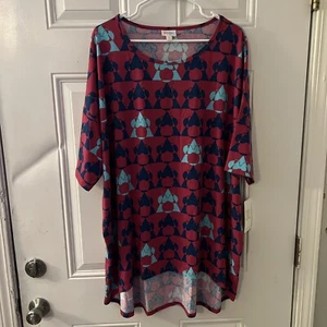 NWT Lularoe Disney Irma Magenta, Navy & Mint Minnie Mouse - 3XL - Picture 1 of 6