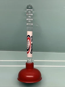 Émbolo de fregadero de diseño Vic Bond 090360 4" rojo acanalado mango transparente nuevo - Imagen 1 de 7
