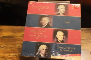 Conjunto de 8 monedas de $1 presidenciales selladas 2007 sin circular Filadelfia y Denver - Imagen 1 de 11