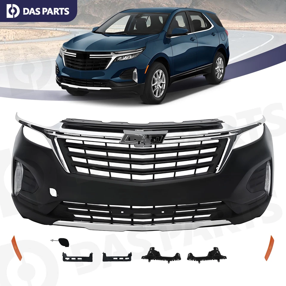 For 2022 2024 Chevy Chevrolet Equinox LT Front Bumper Cover Grille Fog Lights - Image 1 of 4