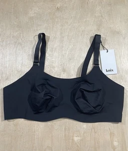 Knix Evolution Everyday Wireless Bra Unpadded Size 5 Black/Beige - Picture 1 of 10