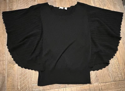 Halogen Women’s Blouse Angel Sleeves Eyelet Knit Top Size Large - Image 1 of 4