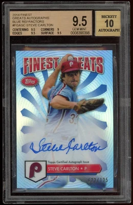 STEVE CARLTON 2014 Topps Finest Greats Auto Blue Refractor /125 BGS 9.5 Phillies - Image 1 of 2