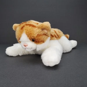 GUND Scoopers Tabby Cat 11054 Laying Orange White 14" - Picture 1 of 9