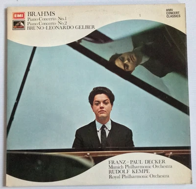 Bruno Leonardo Gelber - Brahms Piano Concerto No. 1, 2 2LP Vinyl HMV SXDW 3020 - Image 1 of 4