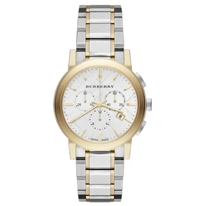 Genuine BURBERRY The City Two Tone Bracelet Silver Dial BU9751 Wrist Watch - Picture 1 of 5